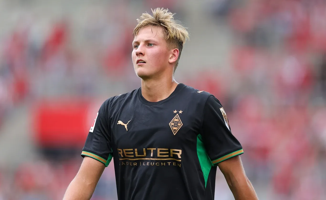 Jan Leszczyński w koszulce Borussii Moenchengladbach
